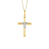 Pingente Cruz Corda Ouro 18K Pequeno