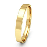 Alianças Casamento Linha Classic Ouro 3mm Quadrada Polida